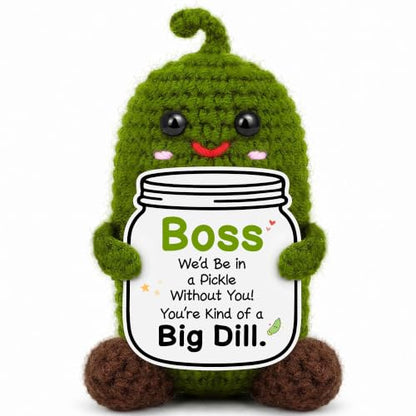 Bosses Day Gifts for Women Men - Funny Appreciation Crochet Pickle - Variation of THIS listing