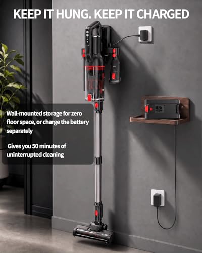 Pet Cordless Stick Vacuum Cleaner with Brushless Motor, Up to 50 Min Runtime
