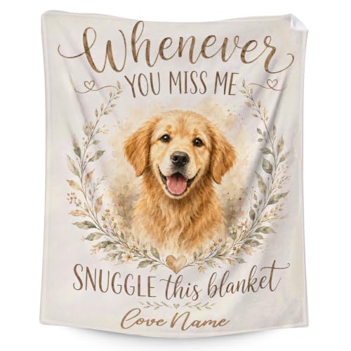 Brown Personalized Dog Face Blanket - Custom Pet Photo Throw