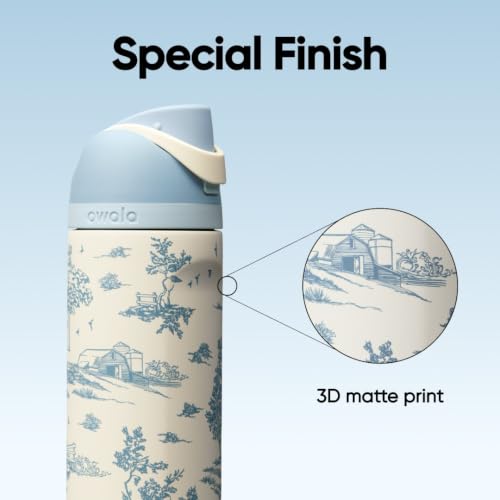 Insulated Stainless Steel Water Bottle 24 oz with Locking Push-Button Lid - Toile Be Home
