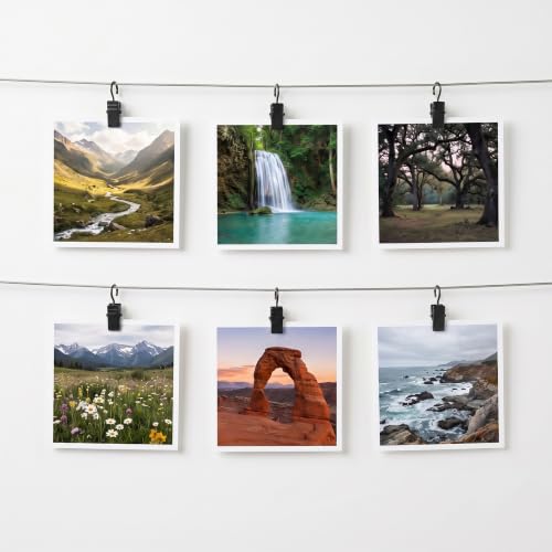 Small Curtain Clips Hooks for Hanging String Lights - Black, 60 Pack