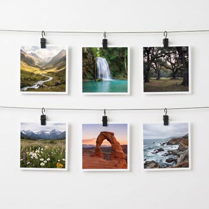 Small Curtain Clips Hooks for Hanging String Lights - Black, 60 Pack