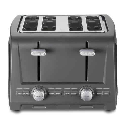 Cuisinart 4-Slice XL Slot Toaster Grey with Wide Slots and 7 Shade Settings