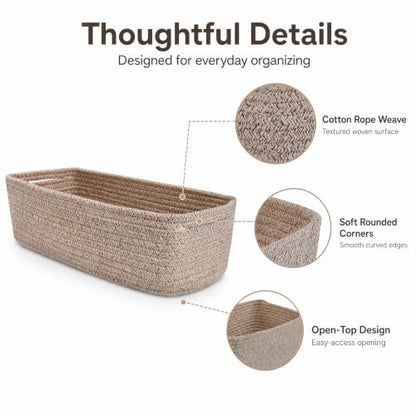 Oatmeal Toilet Paper Basket for Toilet Tank - Collapsible Reusable Storage - 1 Pack