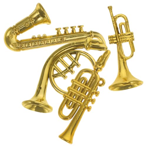 Mini Musical Instrument Model Set - 4 Decorative 1:6 Scale Collectibles