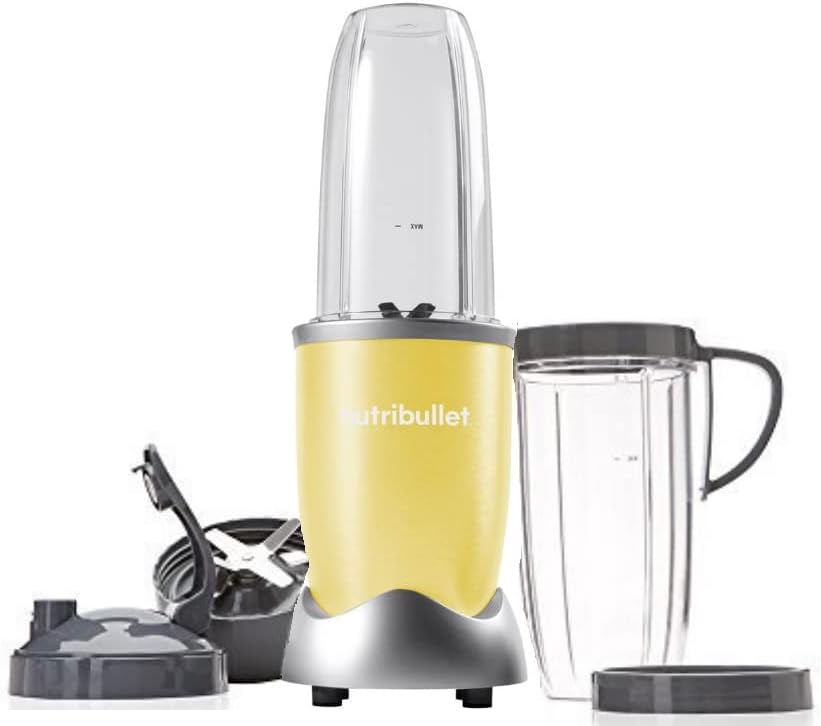 NutriBullet Pro 900 Watt Blender - High-Speed Mixer with 9-Piece Set in Yellow