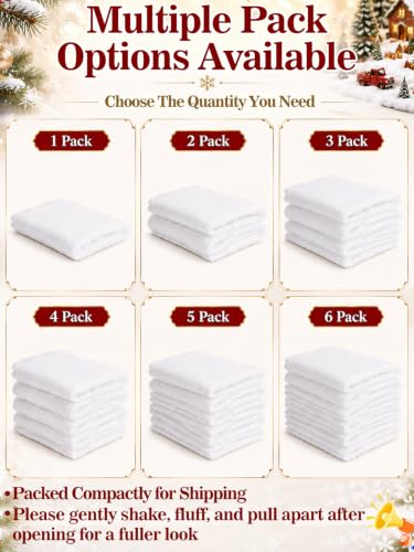 Variation of THIS listing 5 Pack 3 x 8 Ft Fluffy Fake Snow Blankets for Christmas Decorations