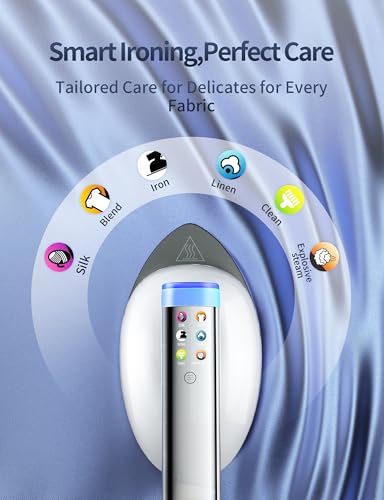 Sundu 2-in-1 Clothes Steamer Handheld & Standing with Auto Shut-Off - White Silver