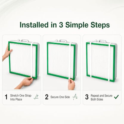 Stretchable Silicone Box Fan Filter Straps 2Pcs Clear - Adjustable Fan Filter Holders