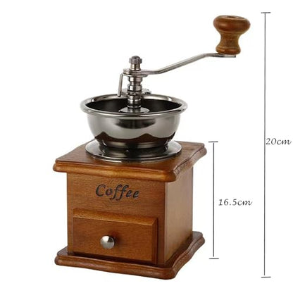 Coffee Mill Grinder - Manual Coffee Grinder with Adjustable Gear Setting and Ceramic Conical Burr,Hand Mill Grinder for Home Use and Travel