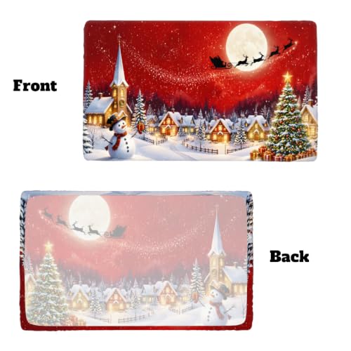 Christmas Rectangle Tablecloth with Elastic Edge - Indoor Outdoor Cover B-004 30" x 60"