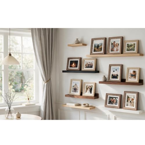 11x14 Rustic Wood Picture Frame with Mat & Beaded Edge - Natural / 8x10
