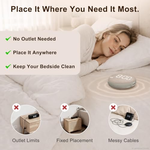 SolaceRise Extra Loud Vibrating Bed Shaker Alarm Clock Putty Variation