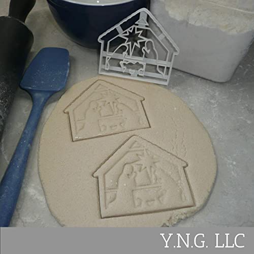 Nativity Manger Scene Baby Jesus Mary Joseph Star Cookie Cutter - Made in USA