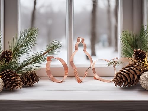 Christmas Cookie Cutter Set - 3 Piece Ornament Shapes Made in USA