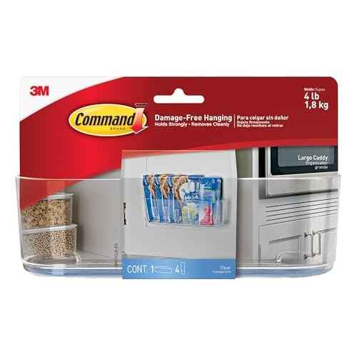 Command Large Caddy, Holds up to 4 lb, 8.6" x 3.1" x 3", 1 Caddy with 4 Command Strips, Damage Free Organization Wall Mount to Cabinet, Kitchen, Pantry, Closet, or Under Sink