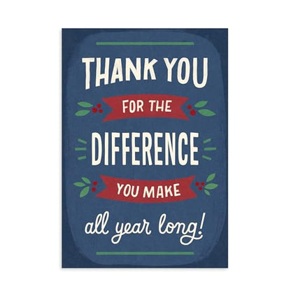 You Make a Difference Holiday Business Cards - 10 Pack with Envelopes - Variation of THIS listing