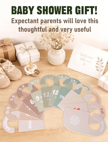 Baby Closet Dividers Set - 12 Large Color-Coded Organizer Accessories
