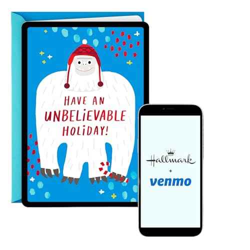 Hallmark and Venmo Christmas Card (Unbelievable Holiday) New Year Yeti