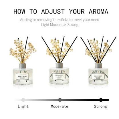Eucalyptus Reed Diffuser Set - 6.7 Fl Oz Aromatherapy Oil with 8 Reed Sticks - Home Fragrance for Bathroom & Decor