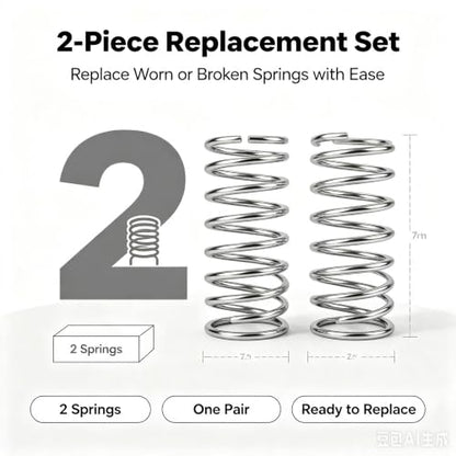 7 Inch Recliner Spring Replacement Set for Sofa Chairs - Tension Mechanism, 2 Pieces