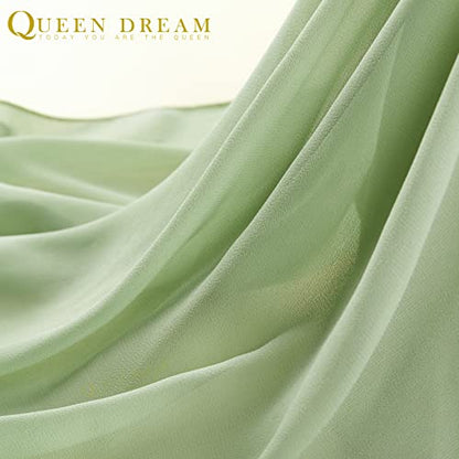 Sage Green Chiffon Table Runner 15 Pieces 27x120 Inches for Party & Wedding Decor - Variation of Sage Green / 15pcs 27x120 Inches