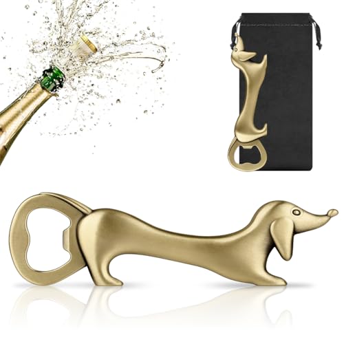 Bronze Dachshund Beer Bottle Opener - Wiener Dog Gift for Dog Lovers