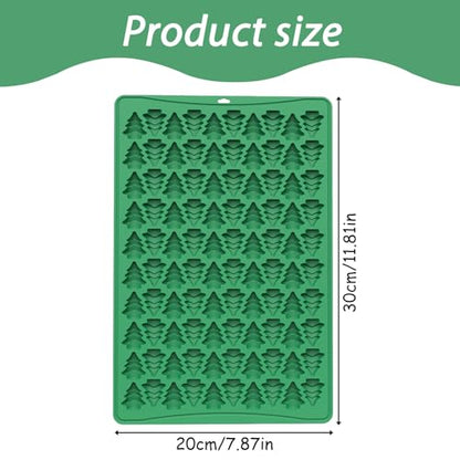 Christmas Tree Silicone Candy Mold 100 Cavities - Green QY253