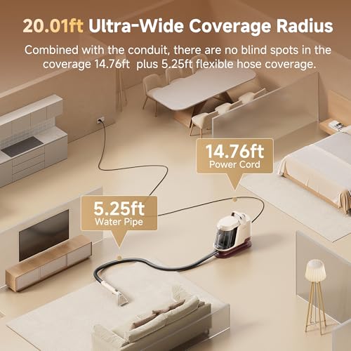 Uwant 22Kpa Carpet Cleaner Machine with Odor Eliminator Stick - Cream Latte