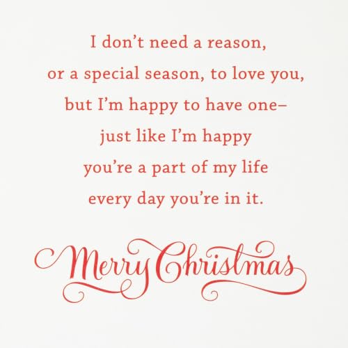 Romantic Christmas Card for Husband, Wife, Partner - I Love You Everyday