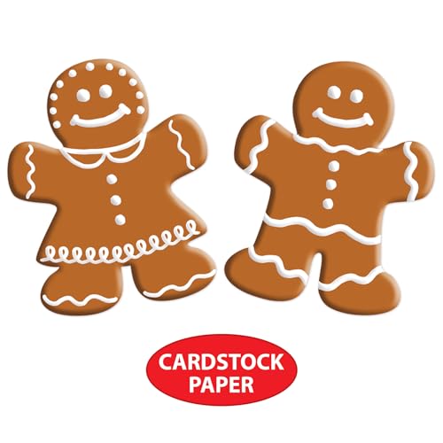 10 Pack Mini Gingerbread Cutouts - Christmas Cookie Decorations & Crafts