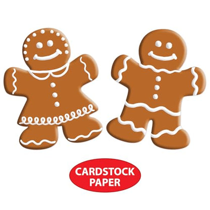 10 Pack Mini Gingerbread Cutouts - Christmas Cookie Decorations & Crafts