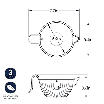 Nordic Ware Micro Plastic Mix & Melt Bowl, 3-Cup, Red