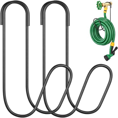 Heavy Duty Garden Hose Holder Water Holder for Outside - Black - 2 Pcs