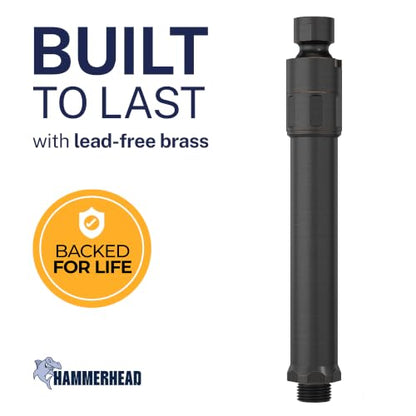 HammerHead Metal Handheld Shower Head Filter with Oil Rubbed Bronze Finish - Removes Chlorine & Chemicals