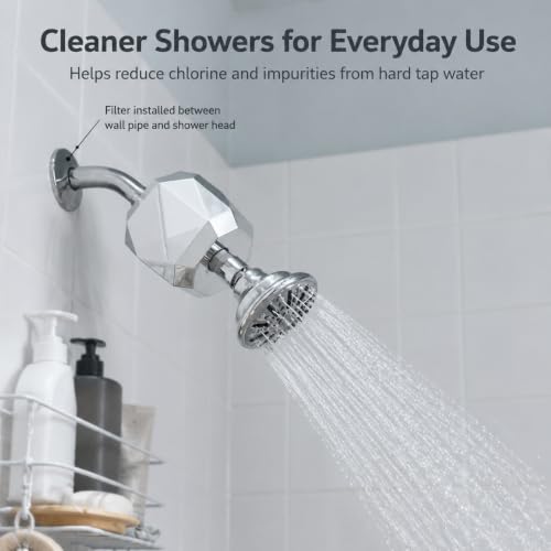 Carbon Shower Water Filter for Shower Head System - Compatible with Filterbaby Diamond