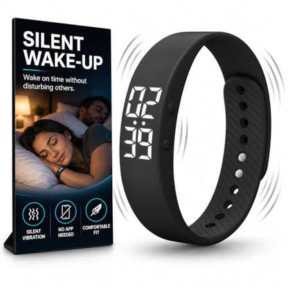 Vibrating Alarm Wristband Dual-Button Silent Reminder Watch