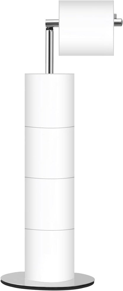 Housen Solutions Toilet Paper Holder - Modern Free Standing Design for 4 Rolls - Chrome Finish