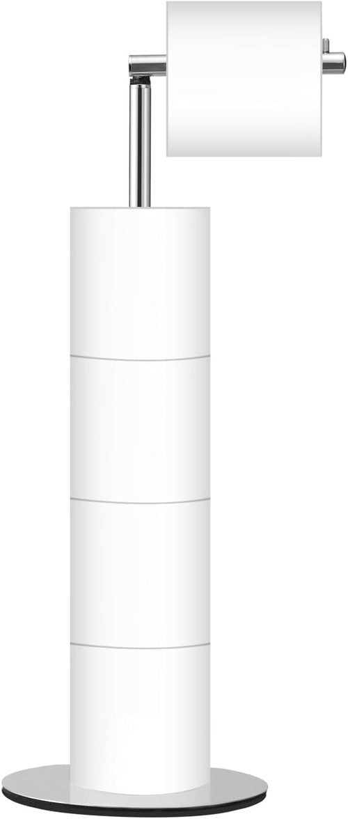 Housen Solutions Toilet Paper Holder - Modern Free Standing Design for 4 Rolls - Chrome Finish