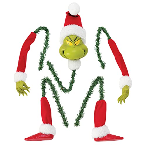 Christmas Tree Topper Set with Grinch Figurine - Holiday Decor, 8 Inch, Multicolor