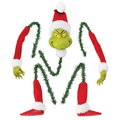 Christmas Tree Topper Set with Grinch Figurine - Holiday Decor, 8 Inch, Multicolor