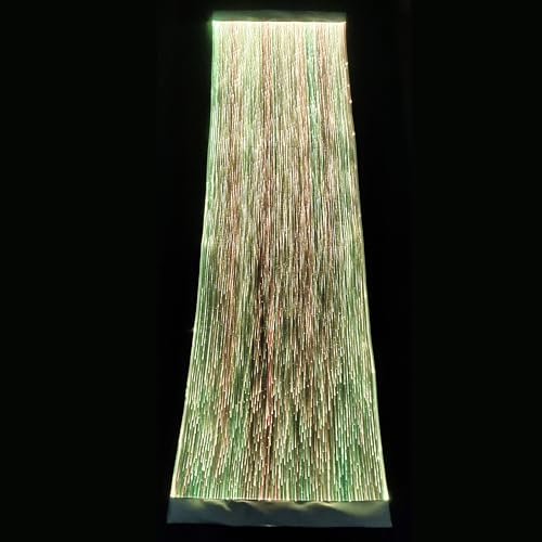 LED Light Up Coffee Table Runner - White Fiber Optic Fabric for Party & Wedding