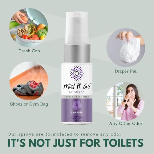 Bathroom Deodorizer Spray 5 Pack - Toilet Freshener & Room Odor Eliminator