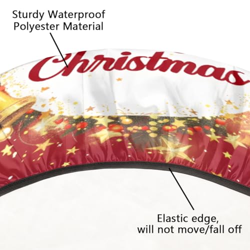 Round Waterproof Tablecloth 45-56 Inches with Elastic Edge, Holiday & Party Use - Variation 42 / 56"