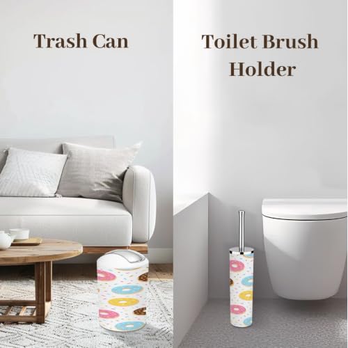 6-Piece Bathroom Accessory Set with Trash Can and Organizers