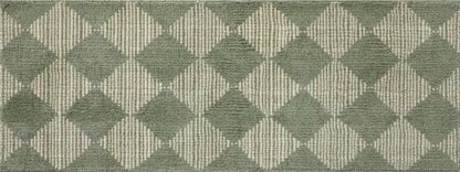 Loloi Chris Loves Julia Lawrence Mist Ivory Bath Mat 1'10" x 5' Rectangular