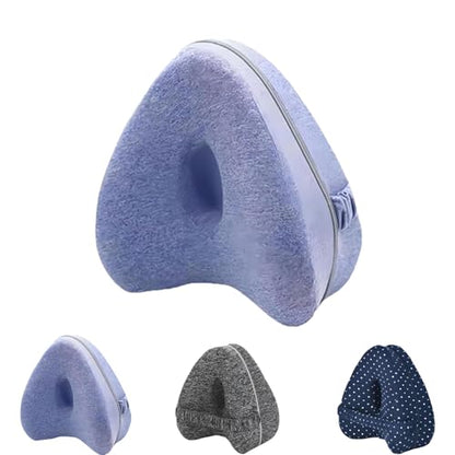 Knee Alignment Pillow for Side Sleepers - Memory Foam Leg Support with Adjustable Strap