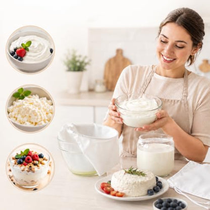 6 Pcs Nut Milk Bags with Fine Mesh Cheese Cloth for Straining & Juicing
