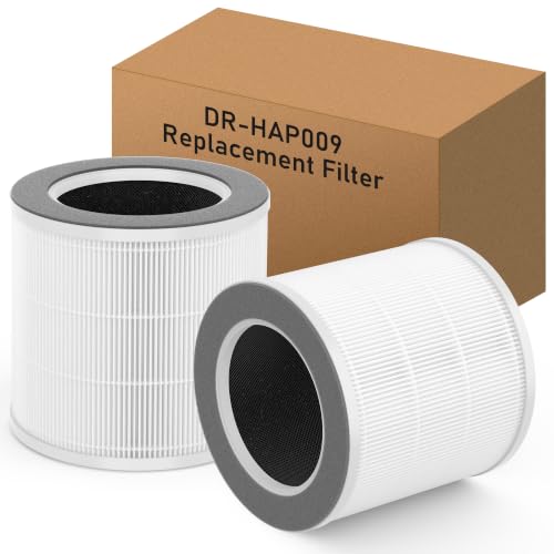 2 Pack HEPA Air Purifier Filters for DREO 539/539S - Replacement Compatible with DR-HAP009/009S