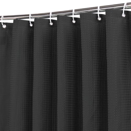 White Polyester Shower Curtain 72x72 Inches Waterproof & Durable with Weighted Hem